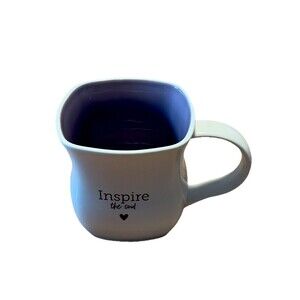 Scentsy Classic Curve Coffee Mug 16oz Ceramic Purple Warm Inspire White Purple